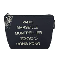 agnes b.to b.城市帆布化妝包- 黑