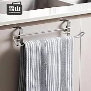 【日本霜山】不鏽鋼廚櫃門後掛架/雙桿抹布架