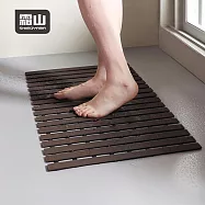【日本霜山】折疊式PVC浴室防滑排水墊/止滑墊(67x43cm)-多色可選- 咖啡