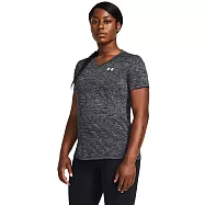 Under Armour 女 Tech Twist V領短T-Shirt-1384227-001 M 灰色