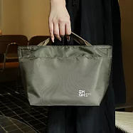 簡約手拎便當包 綠棕