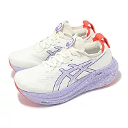 Asics 慢跑鞋 GEL-Nimbus 27 Tokyo 女鞋 白 紫 東京系列 緩震 厚底 運動鞋 亞瑟士 1012B913500 23.5cm CREAM/EDO PURPLE