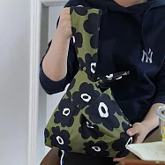 日系印花防潑水便當包-冷月木棉