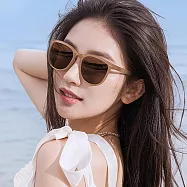 seoul show首爾秀 高質感輕韌TR90彈簧腿折疊太陽眼鏡抗UV400墨鏡 809 秋紗茶