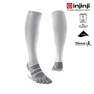 injinji 女 COMPRESSION 五趾壓力襪 M-L 灰色