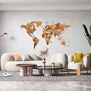 【Fuwaly】白俄羅斯EWA木質模型-世界地圖(小100x55cm) _巧克國境