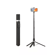 JUNDNE X96 變焦遙控自拍桿(175CM)(旗艦版) 彈跳展開 可站立 全身 全景 直播 -黑色