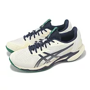 Asics 網球鞋 Solution Speed FF 3 男鞋 米 藍 亞洲大師賽 穩定 緩震 亞瑟士 1041A438104 28.5cm CREAM/MIDNIGHT