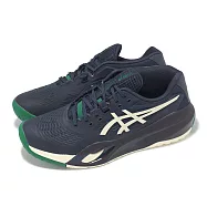 Asics 網球鞋 GEL-Resolution X 2E 寬楦 男鞋 藍米 亞洲大師賽 支撐 緩衝 亞瑟士 1041A487400 25cm MIDNIGHT/CREAM