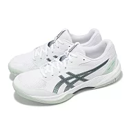 Asics 排球鞋 GEL-Task 4 男鞋 白 綠 緩衝 支撐 室內運動 羽排鞋 亞瑟士 1071A103102 27cm WHITE/TRANQUIL TEAL