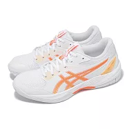 Asics 排球鞋 GEL-Task 4 女鞋 白 橘 緩衝 支撐 室內運動 羽排鞋 亞瑟士 1072A106103 24cm WHITE/VIVID CORAL