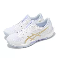 Asics 排球鞋 GEL-Rocket 12 女鞋 男鞋 白 金 羽排鞋 室內運動 緩震 亞瑟士 1072A119102 24.5cm WHITE/CHAMPAGNE