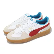 Puma 休閒鞋 Palermo Lth 男鞋 女鞋 白 紅 膠底 麂皮 復古 德訓鞋 39646421 29cm WHITE/RED