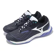 Mizuno 羽球鞋 Wave Fang 2 寬楦 男鞋 藍 白 回彈 止滑 室內運動 羽排鞋 美津濃 71GA2313-46 26cm NAVY/WHITE