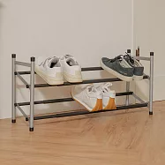 【H&R安室家】伸縮式磨砂雙層鞋架 鞋收納 SH85