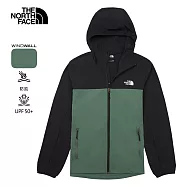 The North Face M SUN CHASE WIND JACKET - AP 男風衣外套-NF0A87VYLFW S 黑綠色