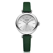 JULIUS 聚利時 平行時空 皮革文青秀氣腕錶 JA-1018/JA-1539(八色/28mm) 復古綠