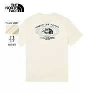 The North Face M S/S IMMERSED OUTDOORS GRID TEE GRAPHIC 男短袖上衣-NF0A8DE7QLI M 米白色