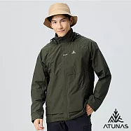 【ATUNAS 歐都納】男款綠森林防水透氣輕量風衣外套/大尺碼A1GAGZ01M- L 橄綠