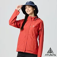 【ATUNAS 歐都納】女款綠森林防水透氣輕量風衣外套/大尺碼A1GAGZ02W- M 烈焰紅