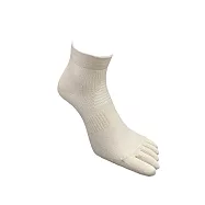 ASHITOMO 日本製和紙跑步登山五指襪-白 (SKW-575) M25.0cm~27.0cm