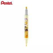 PENTEL限量秋炳系列 雙頭螢光筆 松鼠採果