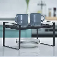 【H&R安室家】台製廚房可堆疊桌面置物架 收納架 KC73 白色