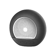 【MCK】MCK-M01 無線藍牙圓形雙喇叭音響 小夜燈 TWS串連 雙色可選 USB充電 藍芽音響 桌上型小音響 可免持通話 支援TF卡/AUX -黑曜石