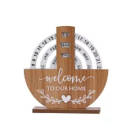 【野一夏】免年份金屬/木質萬年曆擺飾 設計創意日曆桌飾 裝飾小物 時光紀念品 辦公桌家居禮物 -船