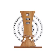 【野一夏】免年份金屬/木質萬年曆擺飾 設計創意日曆桌飾 裝飾小物 時光紀念品 辦公桌家居禮物 -摩天輪