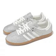 adidas 休閒鞋 Samba OG W 女鞋 銀 灰 亮粉 德訓鞋 愛迪達 KI6264 24cm SILVER/WHITE