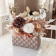 【Floral M】秋日焦糖奶茶玫瑰永生花禮