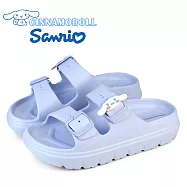 【HELLO KITTY】女 CINNAMOROLL 大耳狗 拖鞋 防水拖鞋 厚底拖鞋 二字 一體成型 輕量 EU38 水藍色