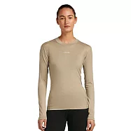 【紐西蘭Icebreaker】女 ACE MerinoFine&trade; 細緻羊毛高領長袖上衣 (17.5微米)-200 S 淺卡其