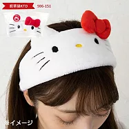 日本三麗鷗Sanrio立體造型大人用彈性洗臉髮帶A1244(5款:凱蒂貓美樂蒂酷洛酷企鵝人魚漢頓;適洗顏化妝保養)Hello Kitty髮箍髮飾 白