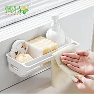 【梵特】壁掛無痕黏貼式瀝水置物架/水槽菜瓜布架/抹布架