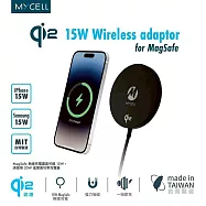 【MYCELL】台灣製造 Qi2認證 15W磁吸式無線充電器
