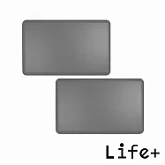 Life+高顏值耐磨可擦洗防油污防水防滑PU皮革廚房地墊/腳墊/進門墊_2入一組(10款任選) _淺灰色X2