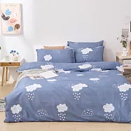 《DUYAN 竹漾》台灣製 舒柔棉單人床包二件組 / 雲朵童話