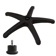 電腦椅專用 五星塑膠腳座 (直徑60cm/固定輪)BASE-003SS