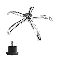 電腦椅專用 五星電鍍鐵製腳座 (直徑56cm/固定輪)BASE-004SS