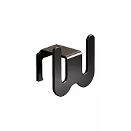 【野一夏】太空鋁無痕壁掛式拖鞋收納架 免打孔黏貼式 拖鞋收納掛架 浴室牆面黏貼置物架 -黑色