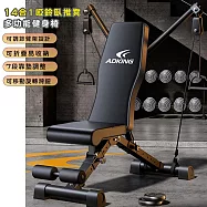 【悠行嚴選YUGO】多功能健身椅 14合1啞鈴臥推凳 家用折疊 訓練器材