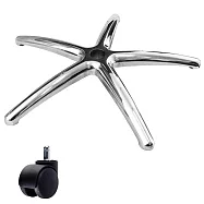 電腦椅專用 五星鋁合金腳座 (直徑70cm/PP滑輪)BASE-005LL