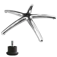 電腦椅專用 五星鋁合金腳座 (直徑70cm/固定輪)BASE-005SS