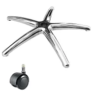 電腦椅專用 五星鋁合金腳座 (直徑70cm/PU防刮輪)BASE-005PUX