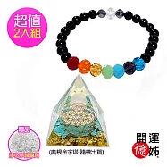 【A1寶石】奧根金字塔-七脈輪能量水晶手鍊(GD明星同款能量)