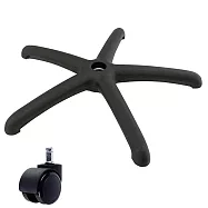 電腦椅專用 五星尼龍腳座 (直徑64cm/PU防刮輪)BASE-009PU