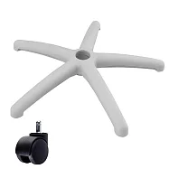 電腦椅專用 五星尼龍腳座 (直徑60cm/PP滑輪)BASE-010LL