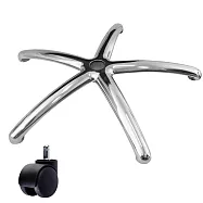 電腦椅專用 五星鋁合金腳座 (直徑70cm/PP滑輪)BASE-011LL